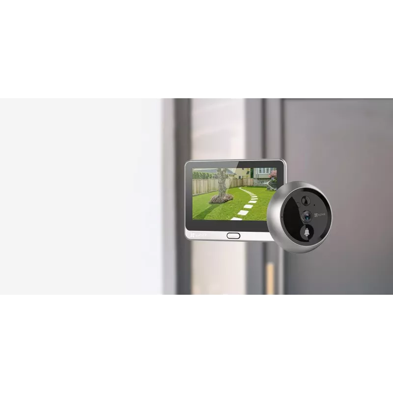 Ezviz CS-CP4 2MP Wi-Fi Digital Door Viewer ar 4.3 collu displeju, sudraba