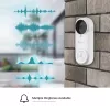 EZVIZ CSDB25MP ar bateriju darbināms video durvju zvana komplekts ar bezvadu zvaniņu, 2K+ izšķirtspēju, 176° platleņķi, IP65, 5200 mAh bateriju, MicroSD līdz 256GB, darbojas ar Alexa/Google