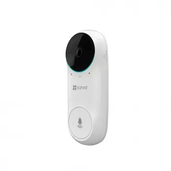 EZVIZ DB2C bezvadu video durvju zvans 1080p Full HD, 160° redzes lauks, nakts redzamība, divvirzienu audio, IP65, ar akumulatoru, saderīgs ar Alexa/Google Assistant