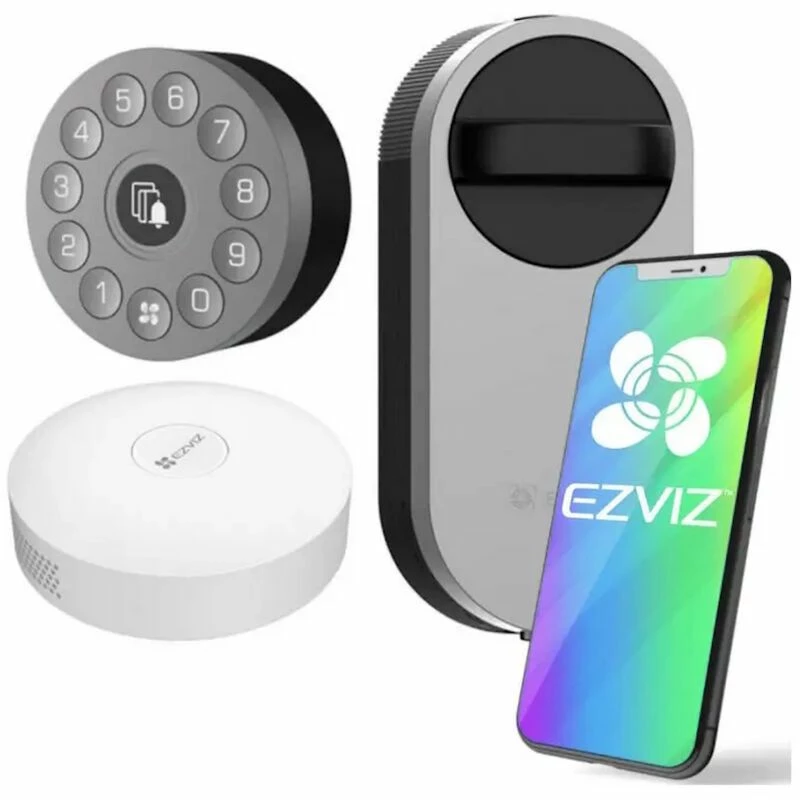 EZVIZ DL01S-DIY Smart Lock Kit ar tastatūru un A3 centrmezglu