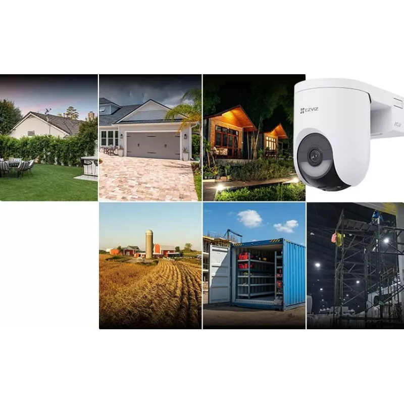EZVIZ HB8 Lite 4G āra PT akumulatora kamera (4MP, 2K+, Wi-Fi 6, 4G/LTE, AI cilvēku un transportlīdzekļu noteikšana, krāsu nakts redzamība)