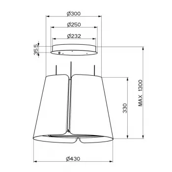 Faber Beat Titanium Matt F45 sienas nosūcējs, 45 cm, 630 m³/h, LED