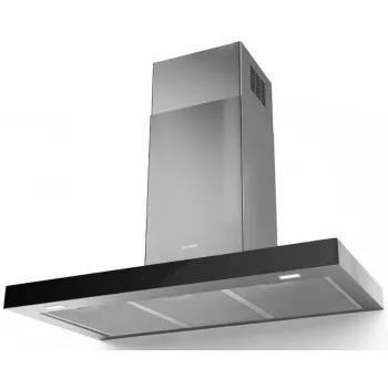 Faber Stilo Glass Smart A90 Sienas Tvaika Nosūcējs ar Wi-Fi Lietotnes Vadību, 90 cm, Nerūsējošais Tērauds/Stikls, A+ Energoefektivitāte, 700 m³/h