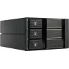 Fantec BP-SA2131 3 ligzdu SAS/SATA aizmugures modulis 5,25 collu nodalījumam - bez paplātes, karstā nomaiņa, 70 mm ventilators, melns alumīnijs 2185