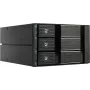 Fantec BP-SA2131 3 ligzdu SAS/SATA aizmugures modulis 5,25 collu nodalījumam - bez paplātes, karstā nomaiņa, 70 mm ventilators, melns alumīnijs 2185