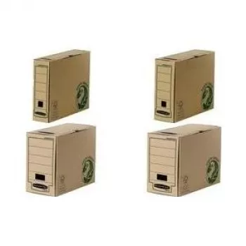 Fellowes BANKERS BOX EARTH arhīva kaste, brūna, 150 mm mugura, 100% pārstrādāts kartons, aizslēdzams vāks, 1 gabals (4473202)