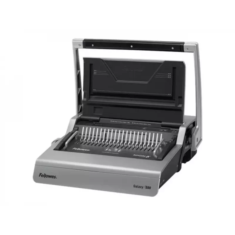 Fellowes Galaxy 500 Comb Binding Machine - 25 Sheet Punch, 500 Sheet Capacity, A4, 21-Ring