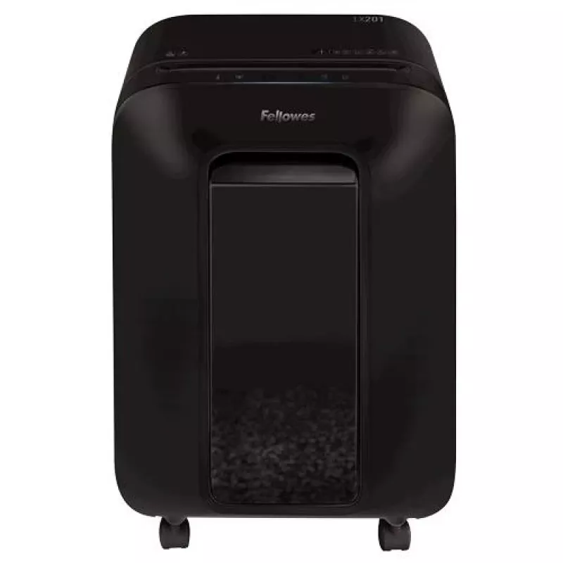 Fellowes Powershred LX201 Micro-Cut Shredder, Black, 10-Sheet, P-5 Security, 22L Bin
