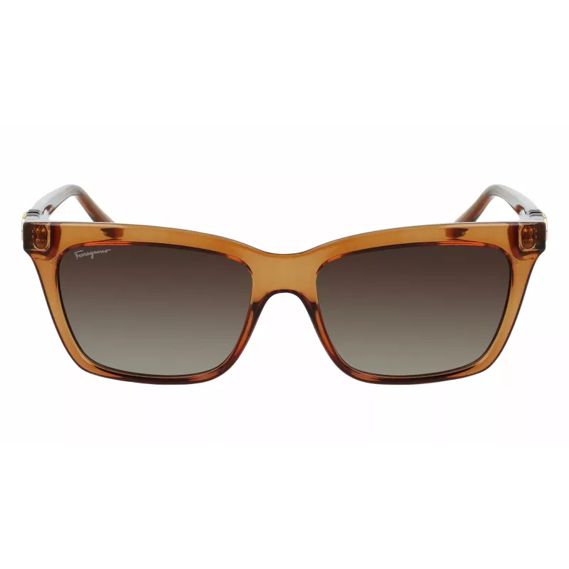 FERRAGAMO SF1027S-210 Sieviešu saulesbrilles Havana Brūna 55mm
