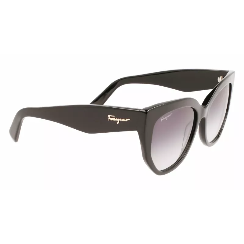 FERRAGAMO SF1061S-001 Sieviešu saulesbrilles Melnas Pelēkas 56/18/145 mm