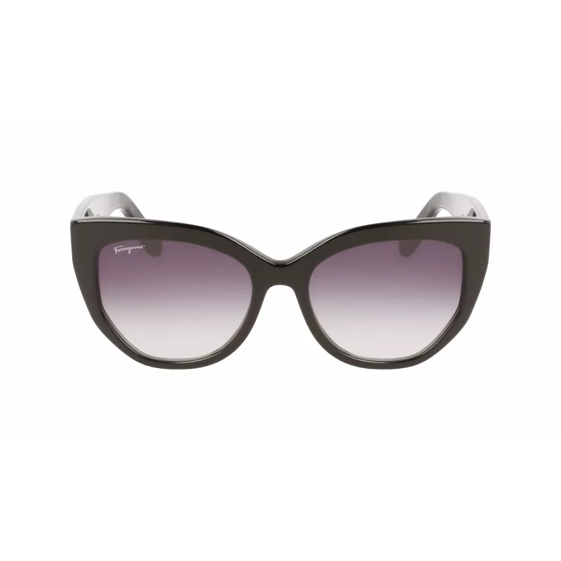 FERRAGAMO SF1061S-001 Sieviešu saulesbrilles Melnas Pelēkas 56/18/145 mm