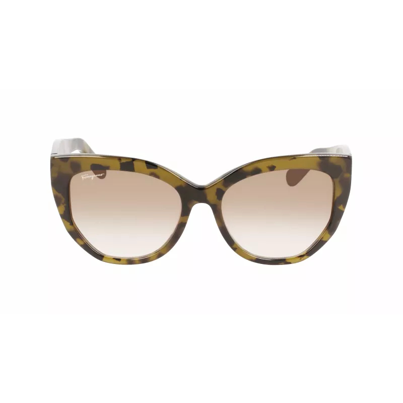 FERRAGAMO SF1061S-246 Sieviešu saulesbrilles Havana Acetāts Brūns Gradienta Lēcas 56/18/145 mm