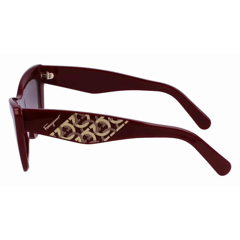 FERRAGAMO SF1081SE-603 Sieviešu kaķacs formas saulesbrilles Burgundijas brūns gradients 55mm