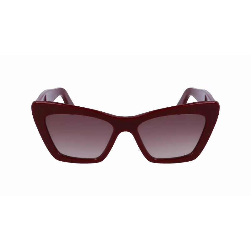 FERRAGAMO SF1081SE-603 Sieviešu kaķacs formas saulesbrilles Burgundijas brūns gradients 55mm