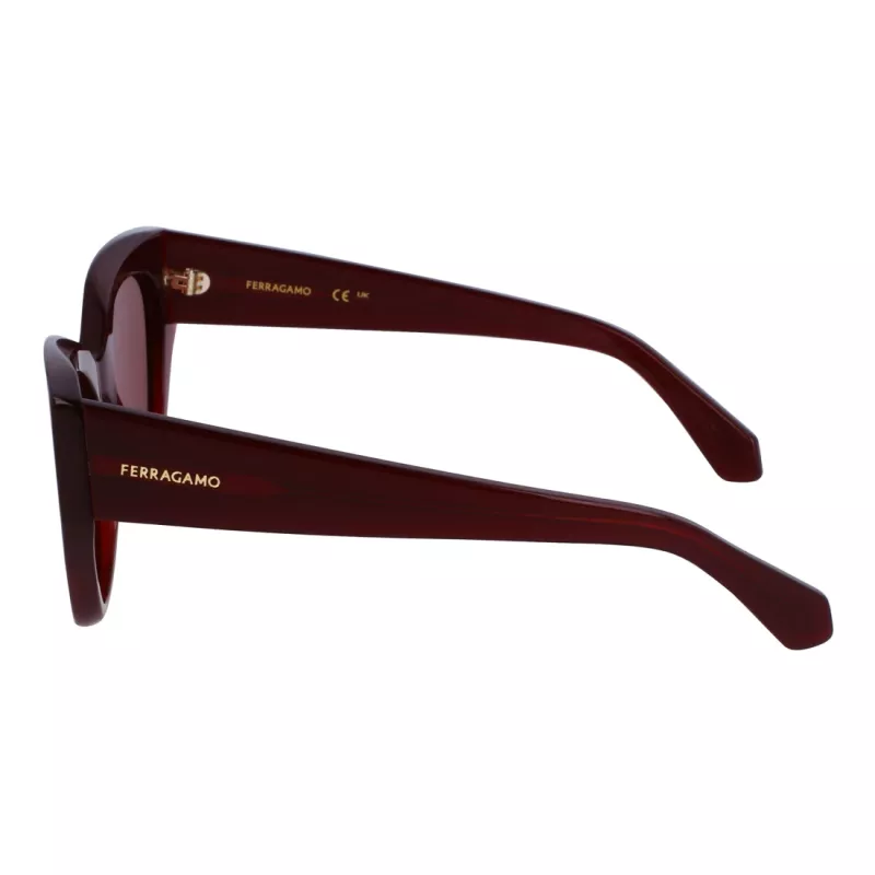 FERRAGAMO SF1107S552065 Sieviešu kvadrātveida acetāta saulesbrilles Havana brūna gradienta 55/20/140 mm