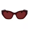FERRAGAMO SF1107S552065 Sieviešu kvadrātveida acetāta saulesbrilles Havana brūna gradienta 55/20/140 mm