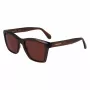 FERRAGAMO SF2001S-232 Unisex saulesbrilles Havana Brown Square Acetate Frame Brown Lens 54/20/145 mm