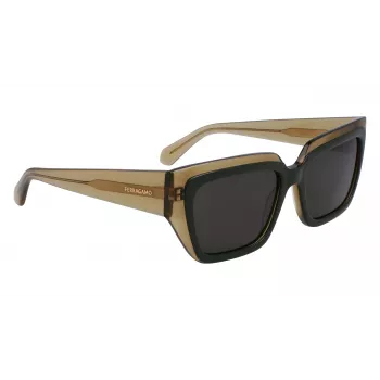 FERRAGAMO SF2002S-327 Sieviešu saulesbrilles Havana Acetāts Brūns Gradients 55mm