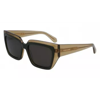 FERRAGAMO SF2002S-327 Sieviešu saulesbrilles Havana Acetāts Brūns Gradients 55mm