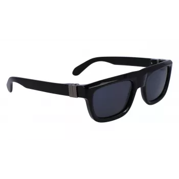 FERRAGAMO SF2009S-001 Vīriešu saulesbrilles - Melns rāmis, pelēkas lēcas 56/21/145 mm