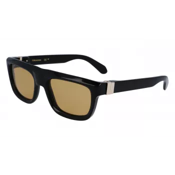 FERRAGAMO SF2009S-011 Vīriešu saulesbrilles - Melns rāmis, Pelēkas lēcas, 56/21/145 mm