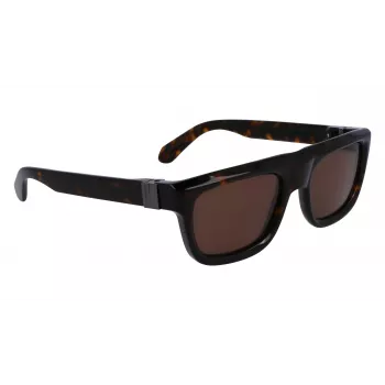 FERRAGAMO SF2009S-242 Vīriešu kvadrātveida acetāta saulesbrilles Havana brūns gradients 56/21/145 mm