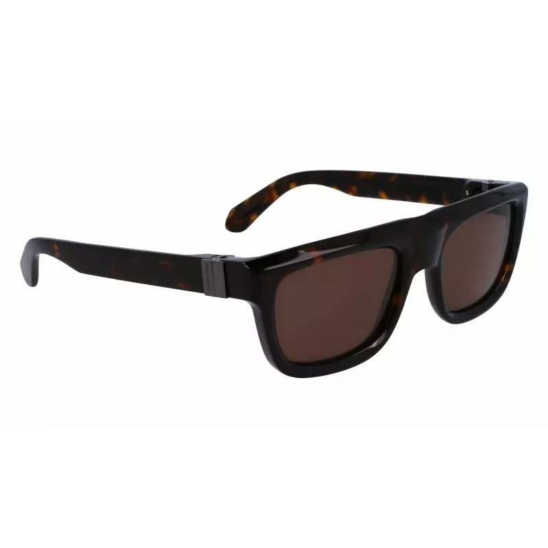 FERRAGAMO SF2009S-242 Vīriešu kvadrātveida acetāta saulesbrilles Havana brūns gradients 56/21/145 mm