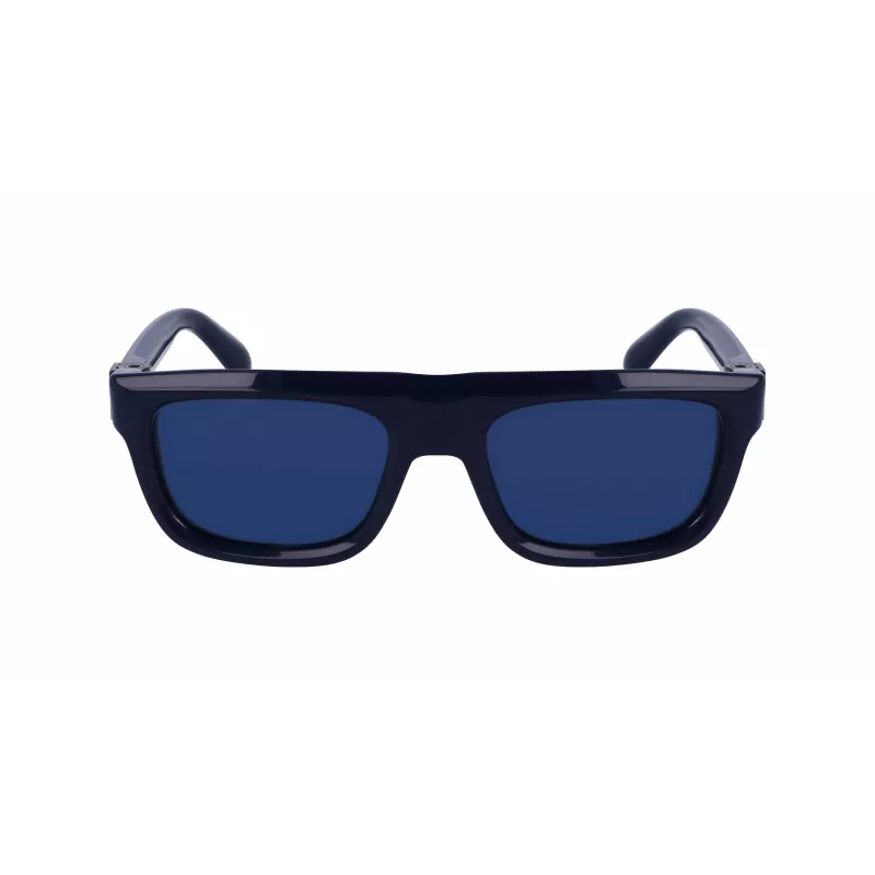 FERRAGAMO SF2009S-414 Vīriešu taisnstūra acetāta saulesbrilles - Brūnas lēcas - 56/21/145 mm