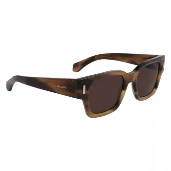 Ferragamo SF2010S-319 Saulesbrilles Vīriešiem Zaļa Havana Kvadrātveida Acetāts 52mm