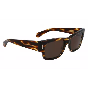 FERRAGAMO SF2011S-216 Vīriešu saulesbrilles Tumši Havana Brūns gradients 53mm