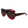 FERRAGAMO SF2029SE-615 Sieviešu saulesbrilles - Sarkans acetāta rāmis, pelēka gradienta lēca, 57 mm