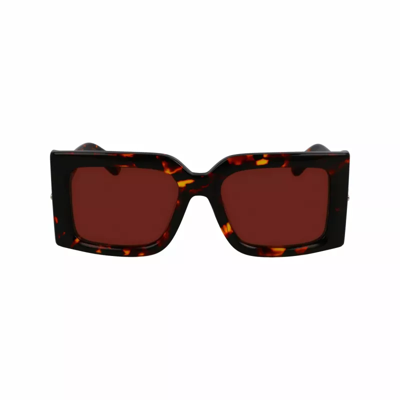 FERRAGAMO SF2032S-242 Sieviešu saulesbrilles Havana Acetāta Kvadrātveida Rāmis Brūnas Gradienta Lēcas 55/19/140 mm