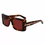 FERRAGAMO SF2032S-242 Sieviešu saulesbrilles Havana Acetāta Kvadrātveida Rāmis Brūnas Gradienta Lēcas 55/19/140 mm