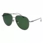 FERRAGAMO SF308S-44 Vīriešu taisnstūra saulesbrilles - Brūns Havana acetāta rāmis, Pelēkas polikarbonāta lēcas, UV400 aizsardzība