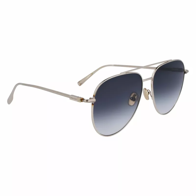 FERRAGAMO SF308S-715 Vīriešu saulesbrilles Havana Brūns Acetāts 61mm