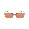 Ferragamo SF309S5715017 Vīriešu saulesbrilles - Melns acetāta rāmis, Pelēkas polikarbonāta lēcas, 57mm