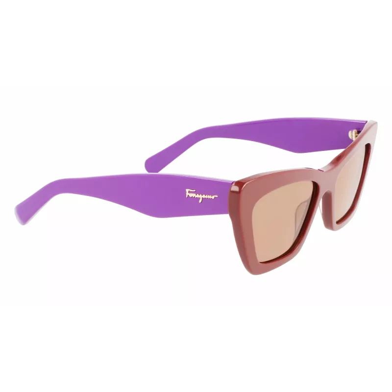 FERRAGAMO SF929S-209 Sieviešu saulesbrilles Havana Butterfly Acetāts Brūns gradients 55/17/145 mm
