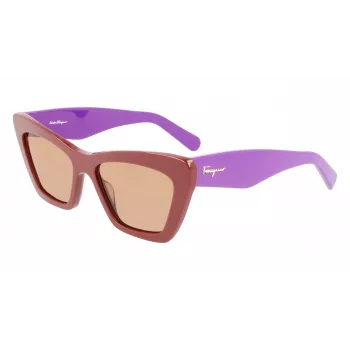 FERRAGAMO SF929S-209 Sieviešu saulesbrilles Havana Butterfly Acetāts Brūns gradients 55/17/145 mm