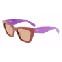 FERRAGAMO SF929S-209 Sieviešu saulesbrilles Havana Butterfly Acetāts Brūns gradients 55/17/145 mm