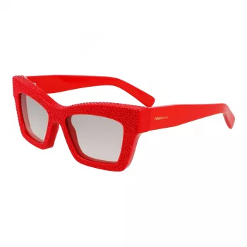 Ferragamo sieviešu saulesbrilles SF2045SR52176 Taisnstūra acetāta rāmis Brūnas gradienta lēcas 52/17/140 mm