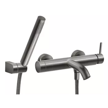 FERRO BCK11GM Sienas vannas maisītājs ar dušas komplektu, Gun Metal
