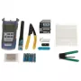 Fiber Connector Crimping Kit FOK-XKT14 - Fiber Optic Termination Tool Kit with Cleaver, Power Meter, VFL, Strippers, and Accessories in ABS Case