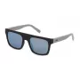 FILA vīriešu saulesbrilles SFI098-53968X Taisnstūra melns rāmis pelēkas lēcas 53/20/145 mm