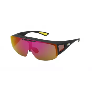 FILA vīriešu saulesbrilles SFI126-99U28Z - Shield stils, UV400 aizsardzība, 99 mm lēca