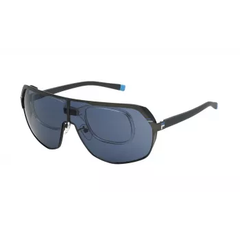 FILA SFI125990627 Vīriešu sporta saulesbrilles - Melns rāmis, dūmu lēcas, UV400