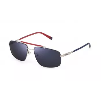 FILA SFI210V60E70B Vīriešu taisnstūra Havanas acetāta saulesbrilles ar brūnām polikarbonāta lēcām 60/16/145 mm