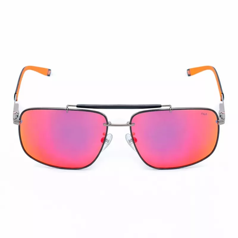 FILA SFI210V60K56R Vīriešu saulesbrilles - Melns rāmis, pelēkas lēcas 61mm