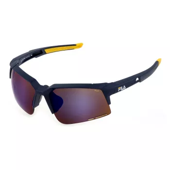 FILA SFI515-67U43B Unisex saulesbrilles - Sporta taisnstūra rāmis, UV400 aizsardzība, 67 mm lēcas