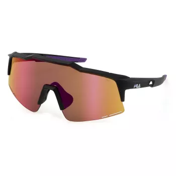 FILA SFI516-990965 Unisex saulesbrilles - Shield rāmis, dūmu lēcas, UV400 aizsardzība