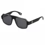 FILA SFI529-5401D1 Unisex taisnstūra saulesbrilles, melns rāmis, dūmu pelēkas lēcas, 54/18/140 mm